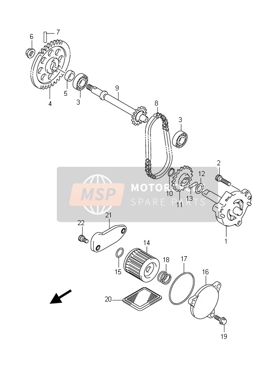 Suzuki AN400(A)(ZA) BURGMAN 2010 ÖLPUMPE für ein 2010 Suzuki AN400(A)(ZA) BURGMAN